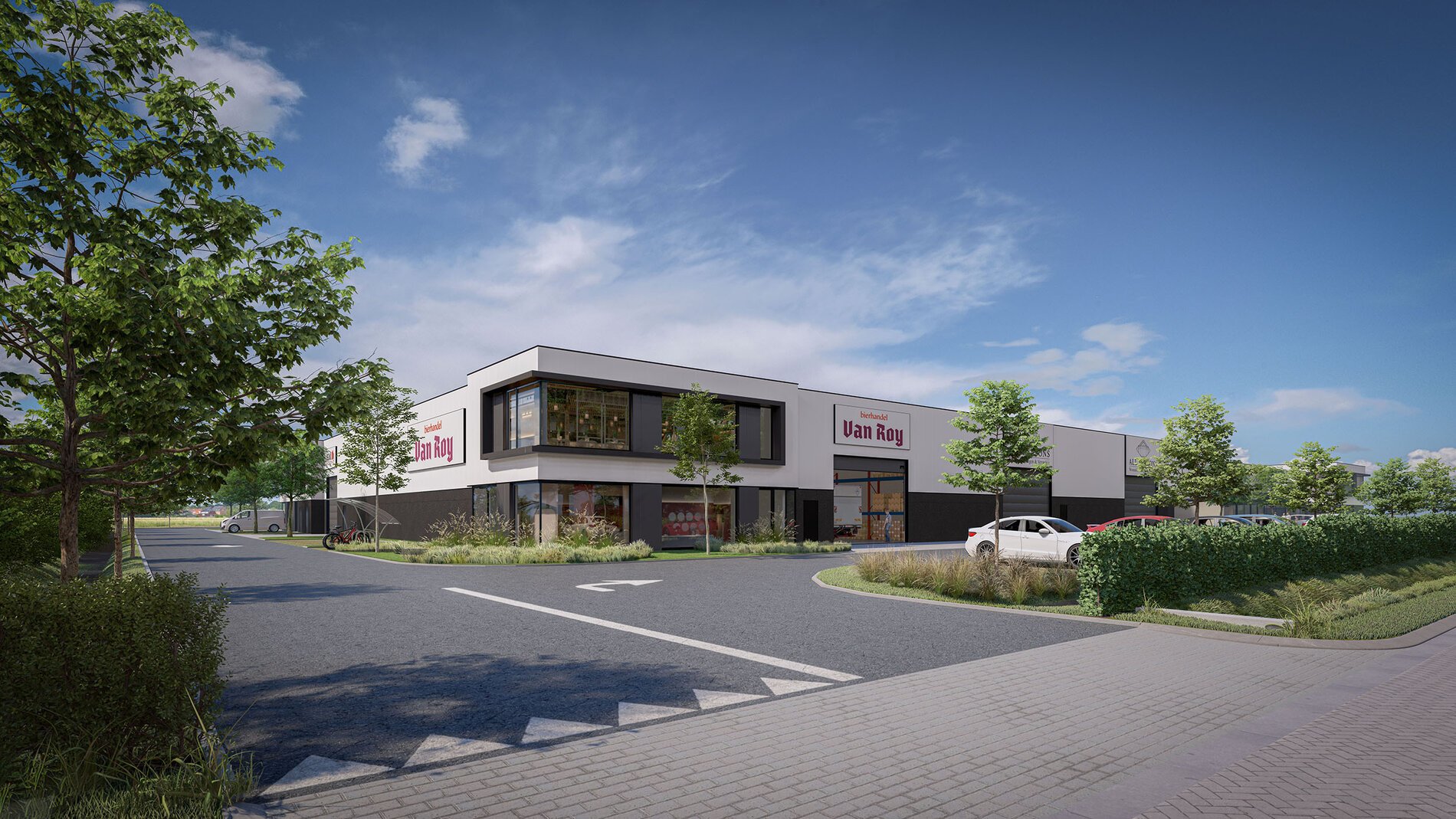 Jeni Real Estate ontwikkelt gebouw op maat voor Bierhandel Van Roy in Malle